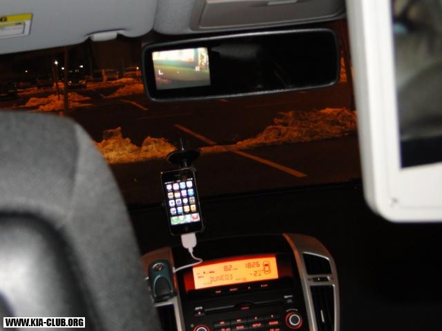 LCD Barevná obrazovka ve zpětném zrcátku